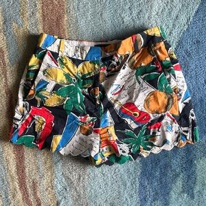 J. Crew Postcard Print Scalloped Women's Shorts
